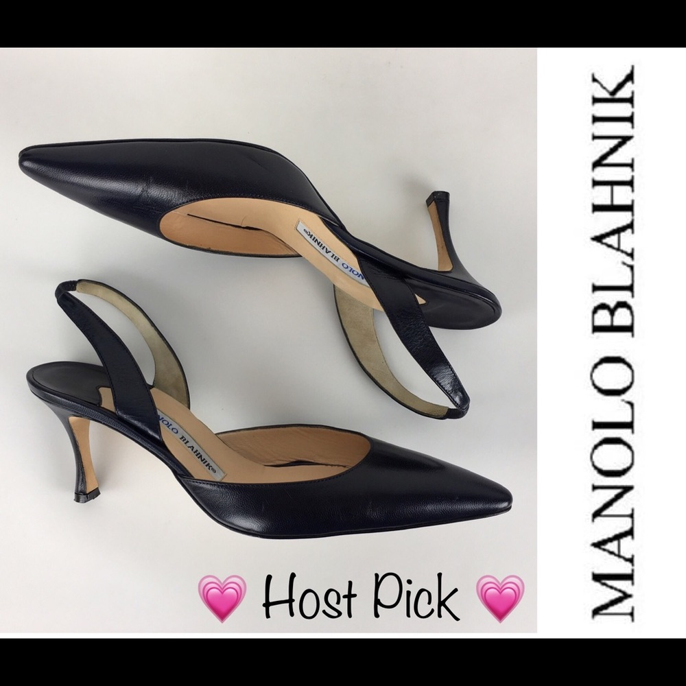 Manolo Blahnik Shoes Heels Pumps 9 ½ Blue Italy